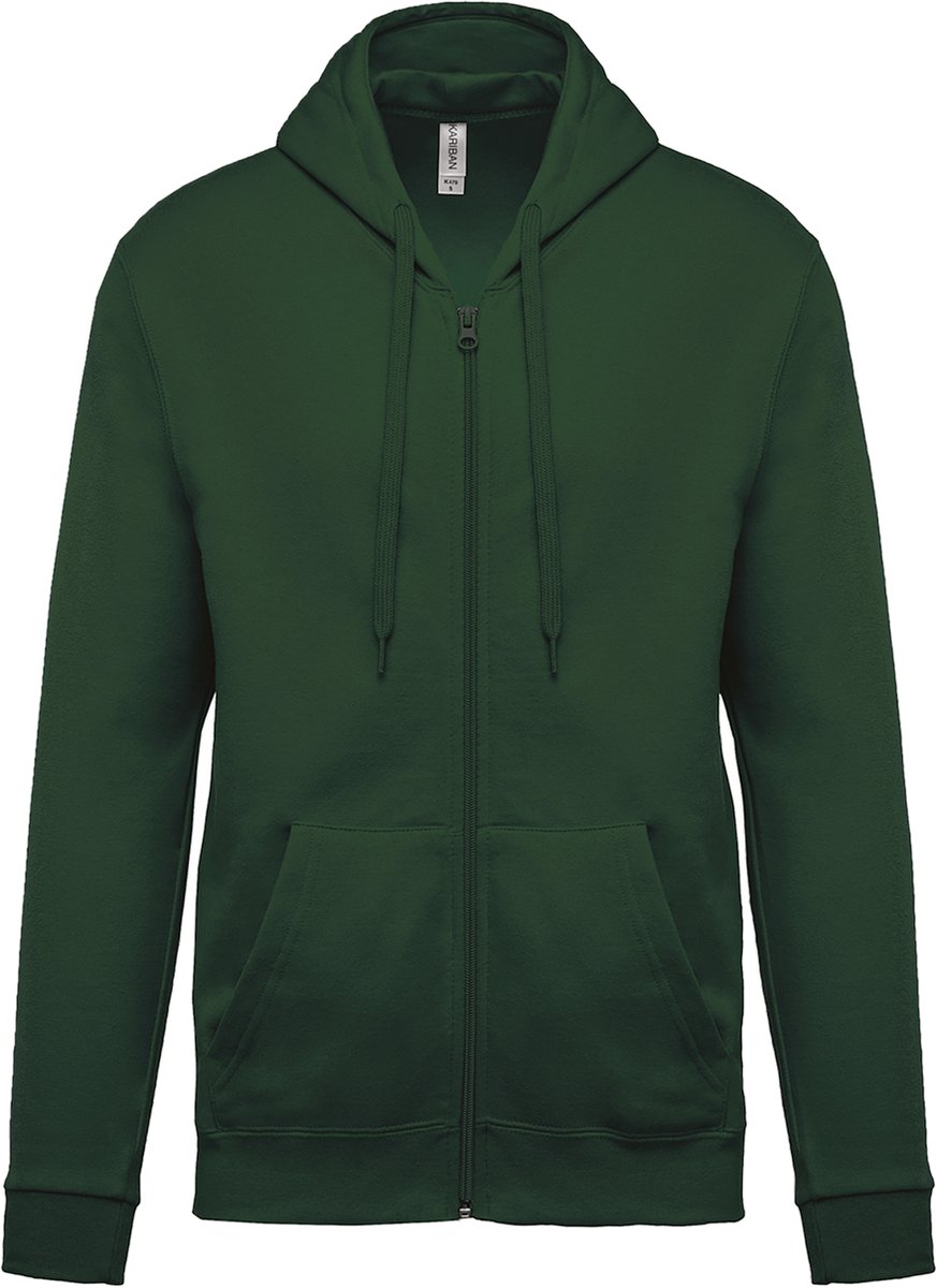 Kariban Sweater met rits en capuchon K479 - Forest Green - L
