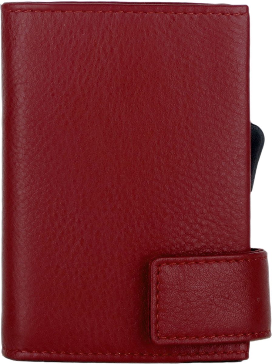 SecWal SecWal 2 Creditcard etui Portemonnee RFID Leer 9 cm - 10 Sleuven - rot