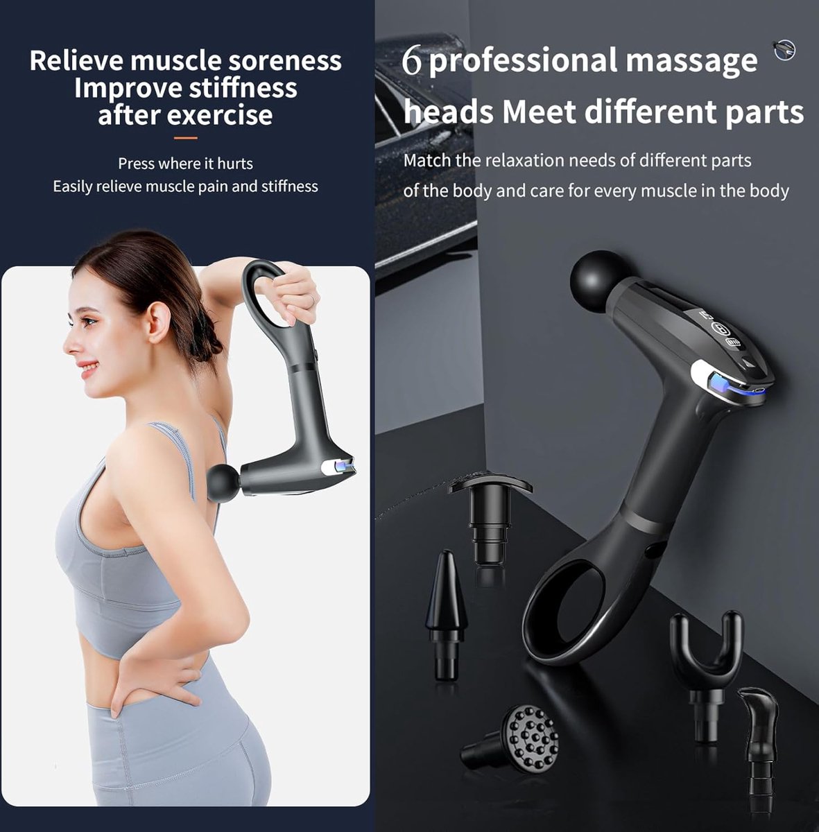 Afbeelding 2 van Massage gun - Massage apparaat - Professioneel - Massagegun - Must have voor iedereen!
