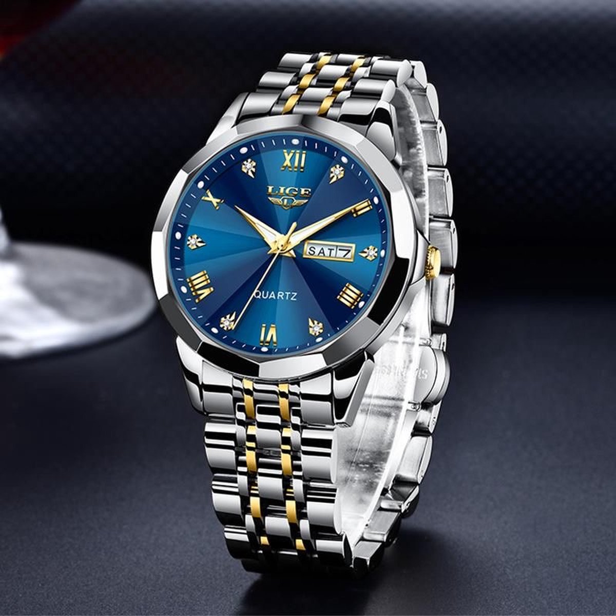 Lige horloge blauw hotsell