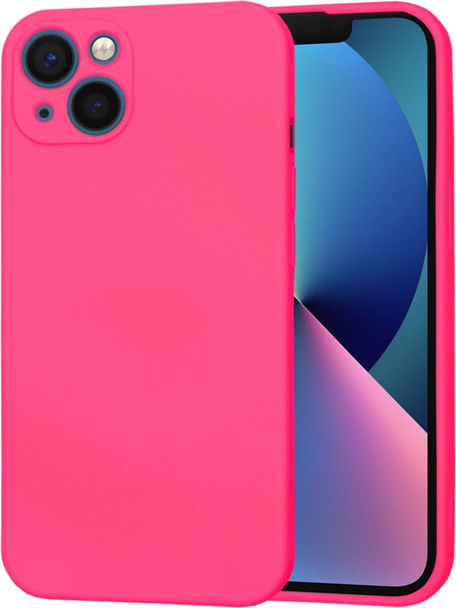 Techsuit Soft Flex Silicone Back Cover hoesje voor Apple iPhone 13 - Hot Pink