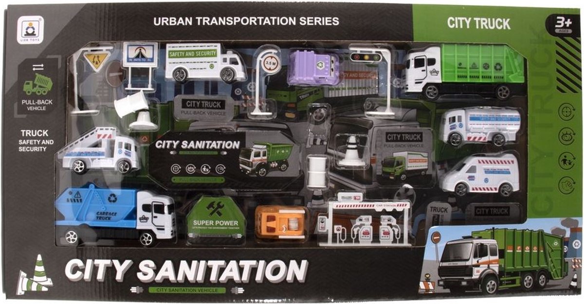 City Assorti trucks speel set groot - jono toys 4364G