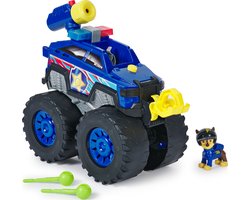 PAW Patrol Reddingswagens - Power Haulin' Cruiser van Chase - speelgoedtruck met werper, gemotoriseerde takel, lichten en geluiden