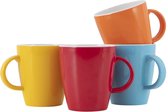 Gimex Colour Line Mok - Rainbow - 380 ml - 4 Stuks