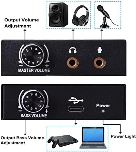 USB-geluidskaart – Externe Stereo, 3,5 Mm Jack, Plug-and-play, Aluminium, Ruisonderdrukking – Voor Pc, Laptop, Headset