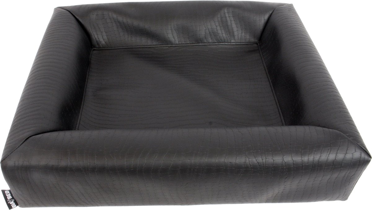Bia Bed - Hondenmand - Croco - Zwart - Bia-4 - 85X70X15 cm