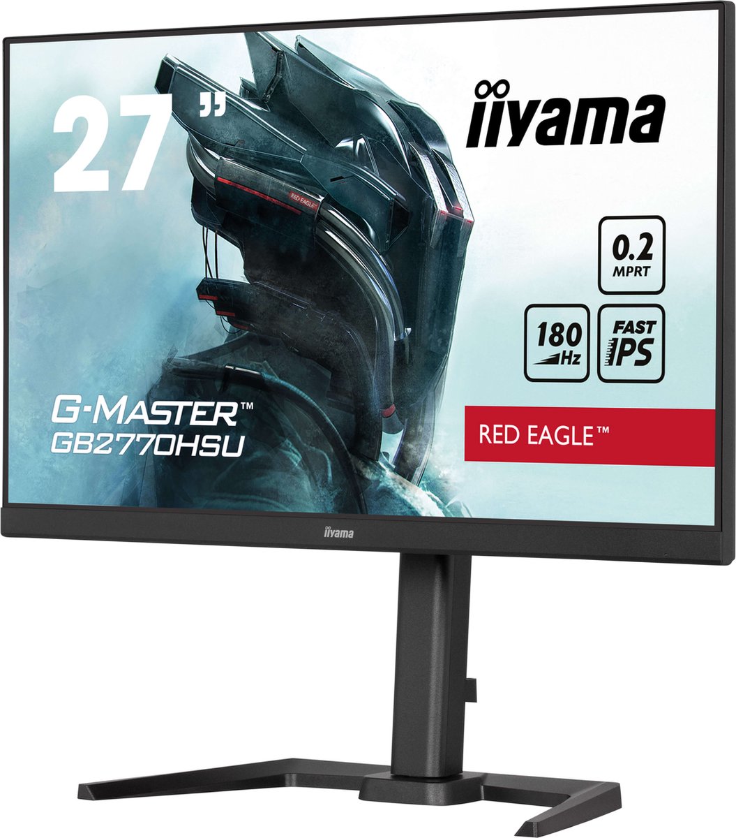 iiyama G-Master GB2770HSU-B6 Red Eagle - 27 inch - Full HD - IPS - 180 Hz - in hoogte verstelbaar