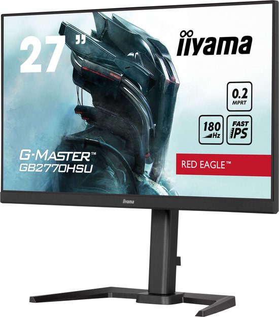 iiyama G-Master GB2770HSU-B6 Red Eagle - 27 inch - Full HD - IPS - 180 Hz - Verstelbaar