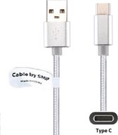 OneOne USB C kabel 2,0m lang. Metal laadkabel / oplaadkabel past op o.a. Samsung Galaxy S10 plus +, S10e, S10 Lite, Tab S6 Lite, Note 7 / 8 / 9 / 10 / FE, Xcover 5 / 6 Pro / Pro / Field Pro, Fold, Z Flip