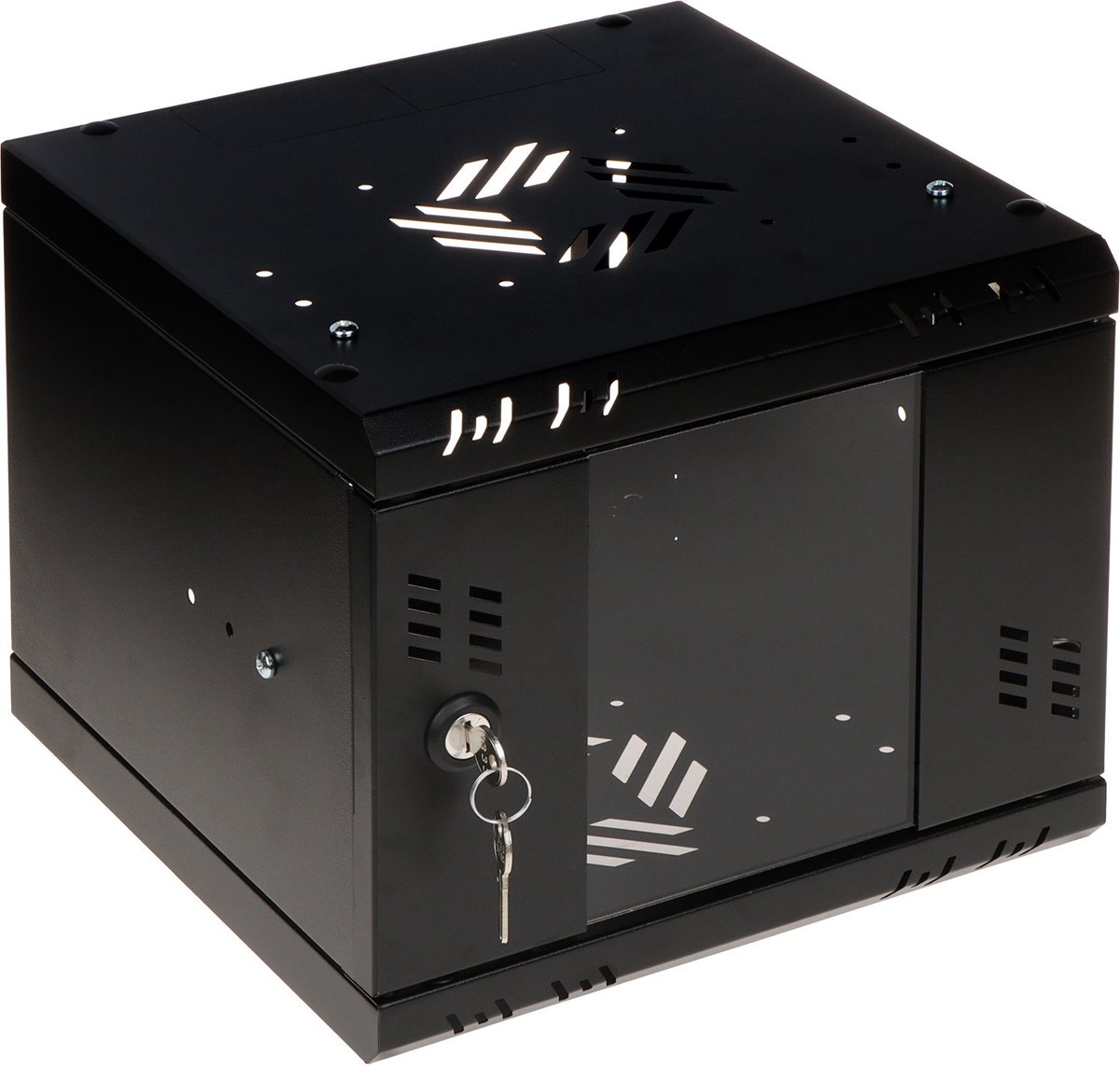 WL4 SR104U-B Server wandkast 4U 10 met ventilatoropeningen, deur met gehard glas en slot