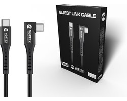 VORTEX VR Link-kabel 10m USB-C naar USB-C – Snelle VR-datakabel voor Meta Quest 3 / Quest 2 / Quest 3S – Oculus Link-compatibel – 10 meter flexibele PC VR-verbindingskabel voor SteamVR en SideQuest