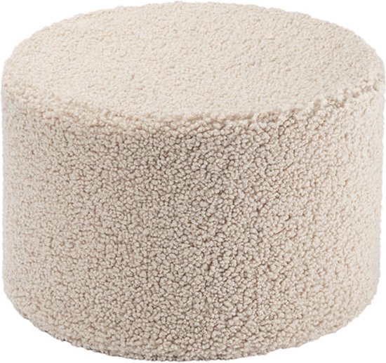 Wigiwama Teddy Pouffe / Poef - Ø40x25cm - Biscuit