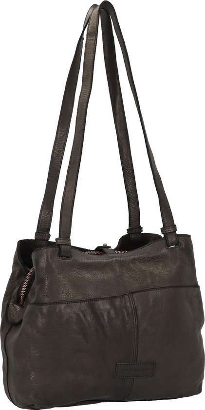 HAROLD'S Cuir Sac à épaule Submarine Shopper Twin Black Noir