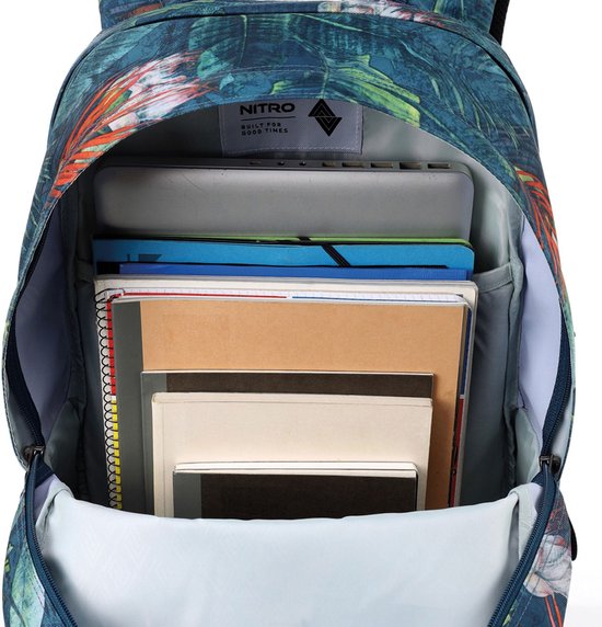 NITRO Sac à dos de loisirs Sac à dos pour ordinateur portable Urban Plus Backpack 28L Tropical Coloré