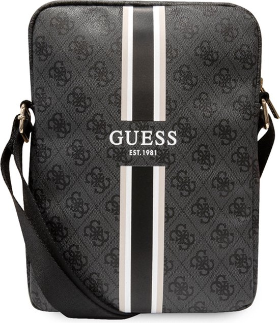 Foto: Guess printed stripe universele tablet tas 10 inch zwart