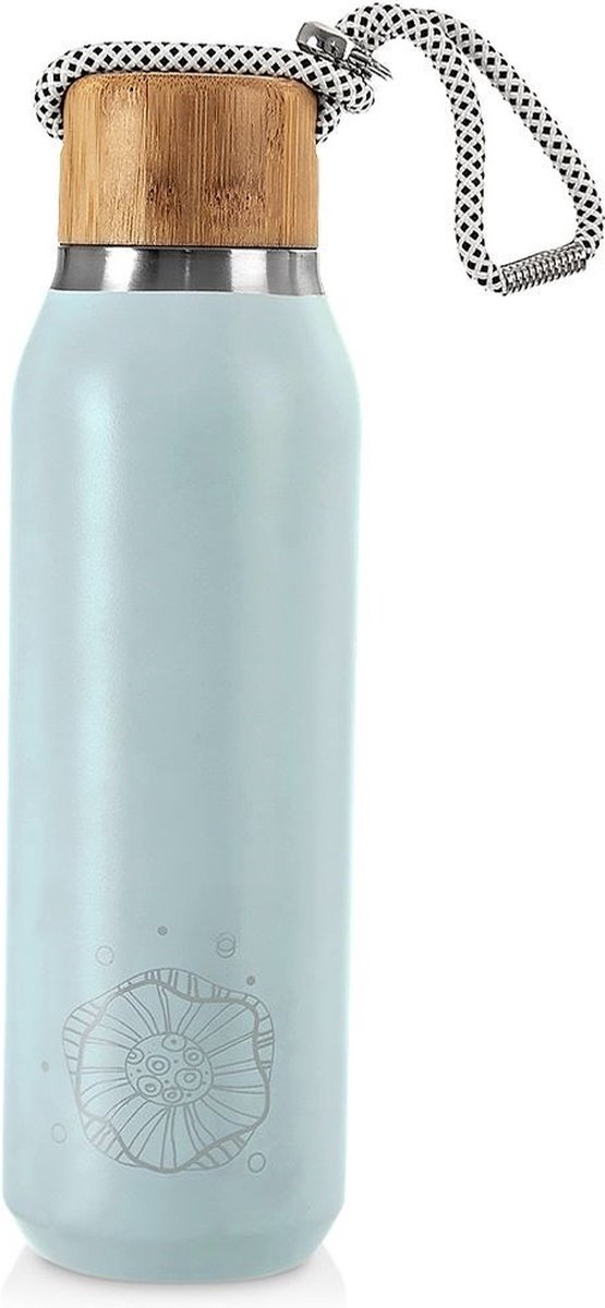 Thermosfles Edelstaal Blauw Vacuüm 580 ml - Vacuümfles - Thermosbeker - Koffiebeker To Go - Theebeker - Thermische Mok - Drinkbeker - Fles