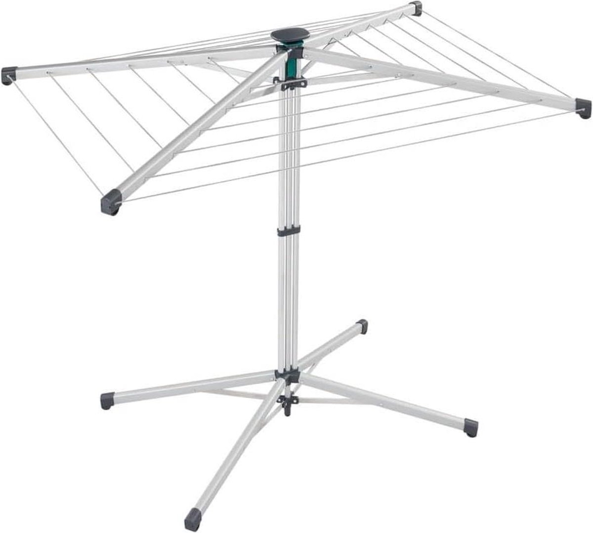 Goedkoopste LinoPop-Up 140 staand droogrek met vier lijnarmen - ruimtebesparende staande droger - zelfstaande droogmolen - 14 m waslijn - opening met één druk op de knop - incl. beschermhoes