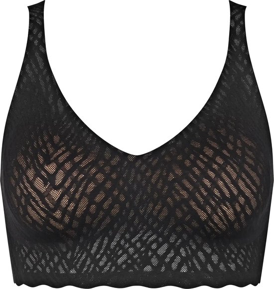 Sloggi Zero Feel Lace Bralette remplie - Bliss - XXL - Zwart
