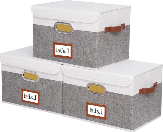 Veronly Kallax Lot 6 Boîtes Rangement Tissu Étagère Pliante 30 X Cm