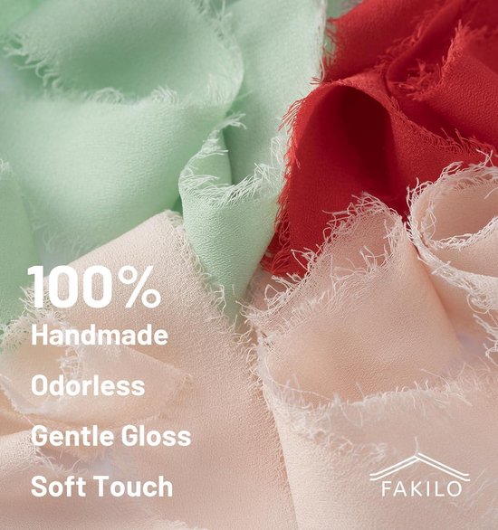Crèmekleurig chiffonlint van 40 mm breed en 15 m lang voor bruiloftsdecoraties