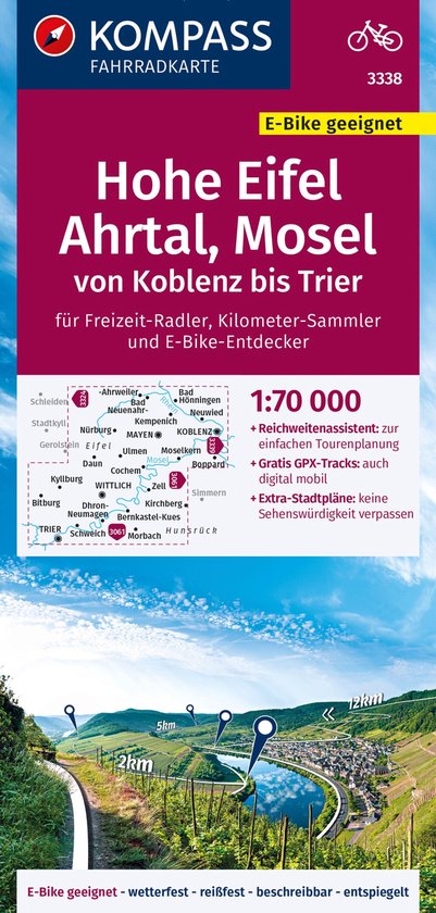 Fahrradkarten- Hohe Eifel / Ahrtal / Mosel von Koblenz bis Trier