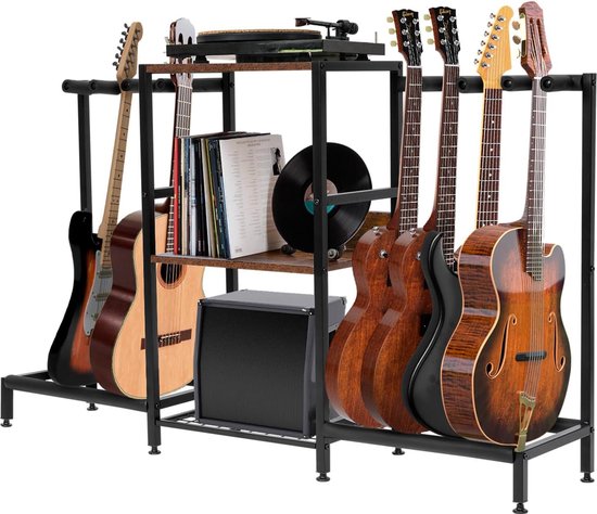 Support De Guitare Au Sol En Bois - Rangement Stable Pour Guitare, Matériau Synthétique