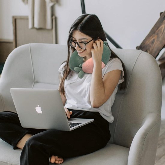 Oreiller cervical en mousse à mémoire de forme - kussen en U pour adultes et enfants - Rose - Camping et sommeil
