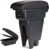 Accoudoir Multifonctionnel - Convient pour Toyota Aygo, Peugeot 107 et Citroen C1 (2005-2014) - 7 Connexions USB - Compartiments de rangement - Porte-gobelet