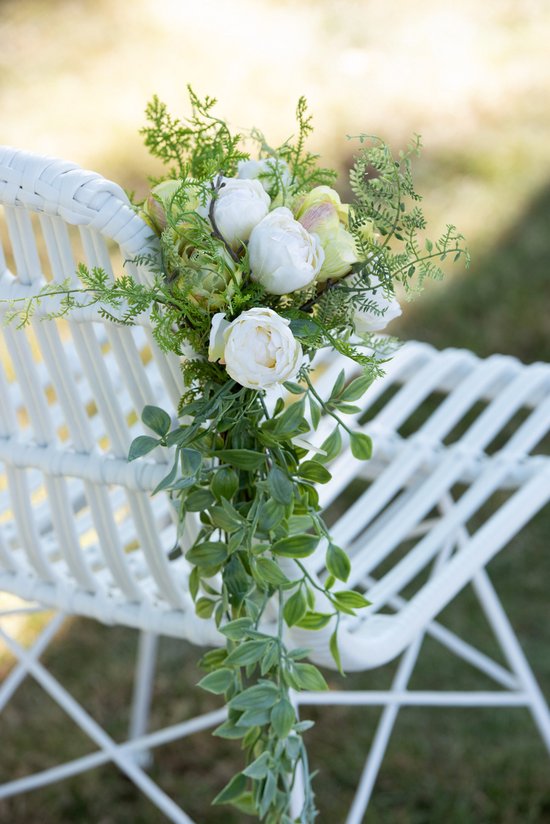 J-Line chaise Rachel - métal - blanc - 2 pièces