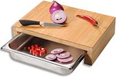 Snijplank opvangschaal bamboe bruin 58354-13 met afmetingen 375x275x95 cm joseph joseph cutting board