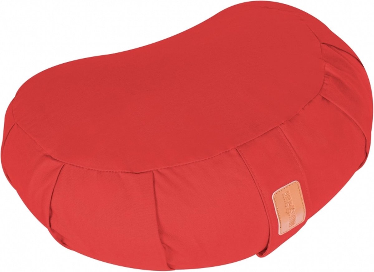 Gorilla Sports Yogakussen - Meditatie - Halve maan vorm - Spelt - Rood