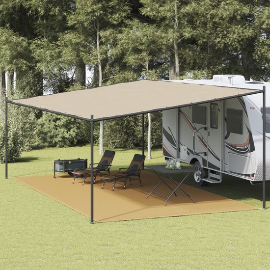 vidaXL - Tenttapijt - 400x700 - cm - HDPE - zandkleurig van Vidaxl — afbeelding 4