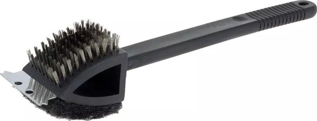 Go Go Gadget - Bbq reinigingsborstel - 3 in 1 - Borstel, Spons en Schraper - 37cm