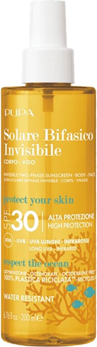 Goedkoopste Pupa Milano - Invisible TwoPhase Sunscreen SPF30 - 200 ml
