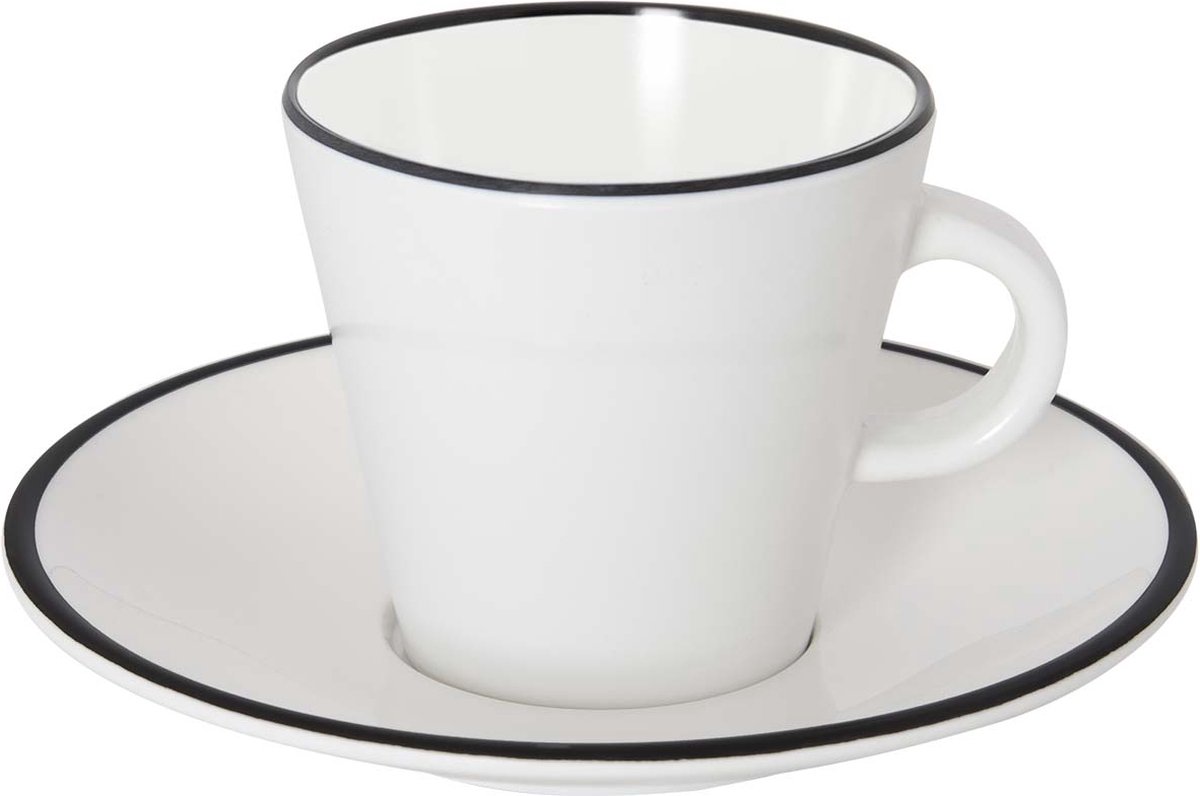 Gimex - Linea Line - Espresso set - Zwart - 85 ml - 2 Stuks