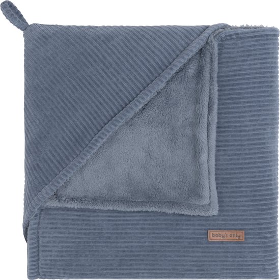 Baby's Only Wikkeldeken - Omslagdoek baby Sense - Teddy voering - Vintage Blue - 75x75 cm - Geschikt voor drie- en vijfpuntsgordel