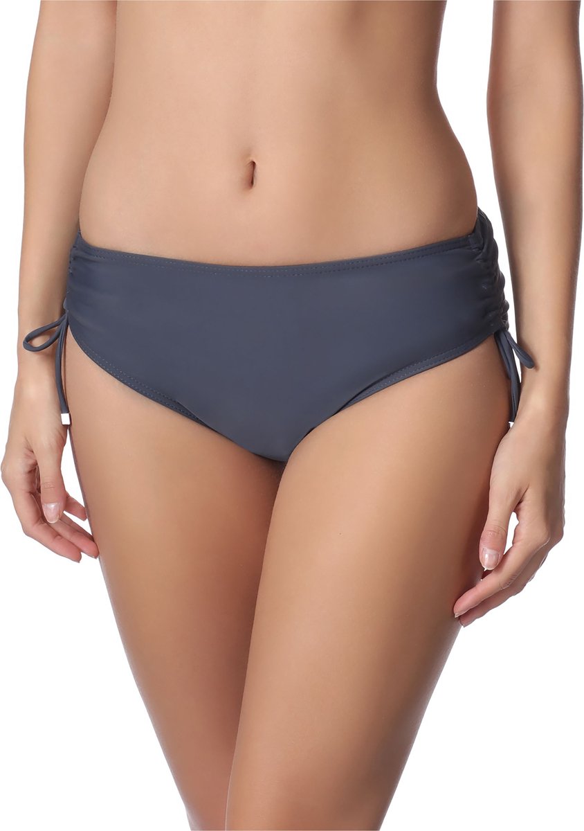Merry Style Bellivalini MS-VO-M30 Dames Zwembroek - Zwemshorts - Bikinibroekje - Elastische tailleband - Polyamide & Elastaan - Grafiet (9154) - 50