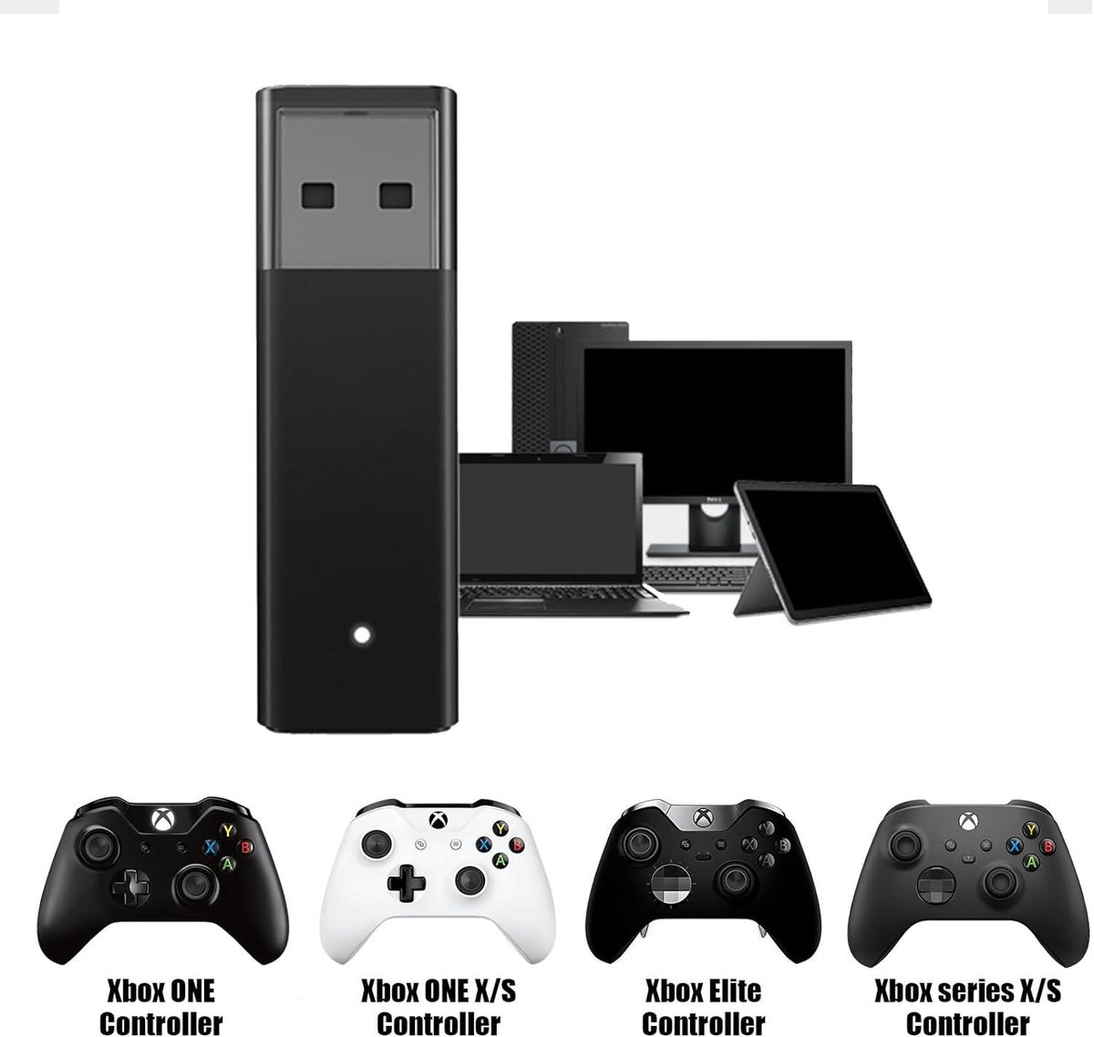 Sevkumz Draadloze Adapter Voor Xbox One – Werkt Met Windows 10/11/8/7 En Elite-controllers