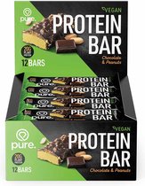 Pure. Protein Bar Vegan - Eiwitrepen - Eiwit reep - Eiwit Snack - Eiwitreep Vegan - Plantaardige Proteïne - Chocolade Peanut - 12 repen