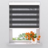Radeco® Duo Rolgordijn - Splendid - Lichtdoorlatend - Zwart - 40 x 175 cm