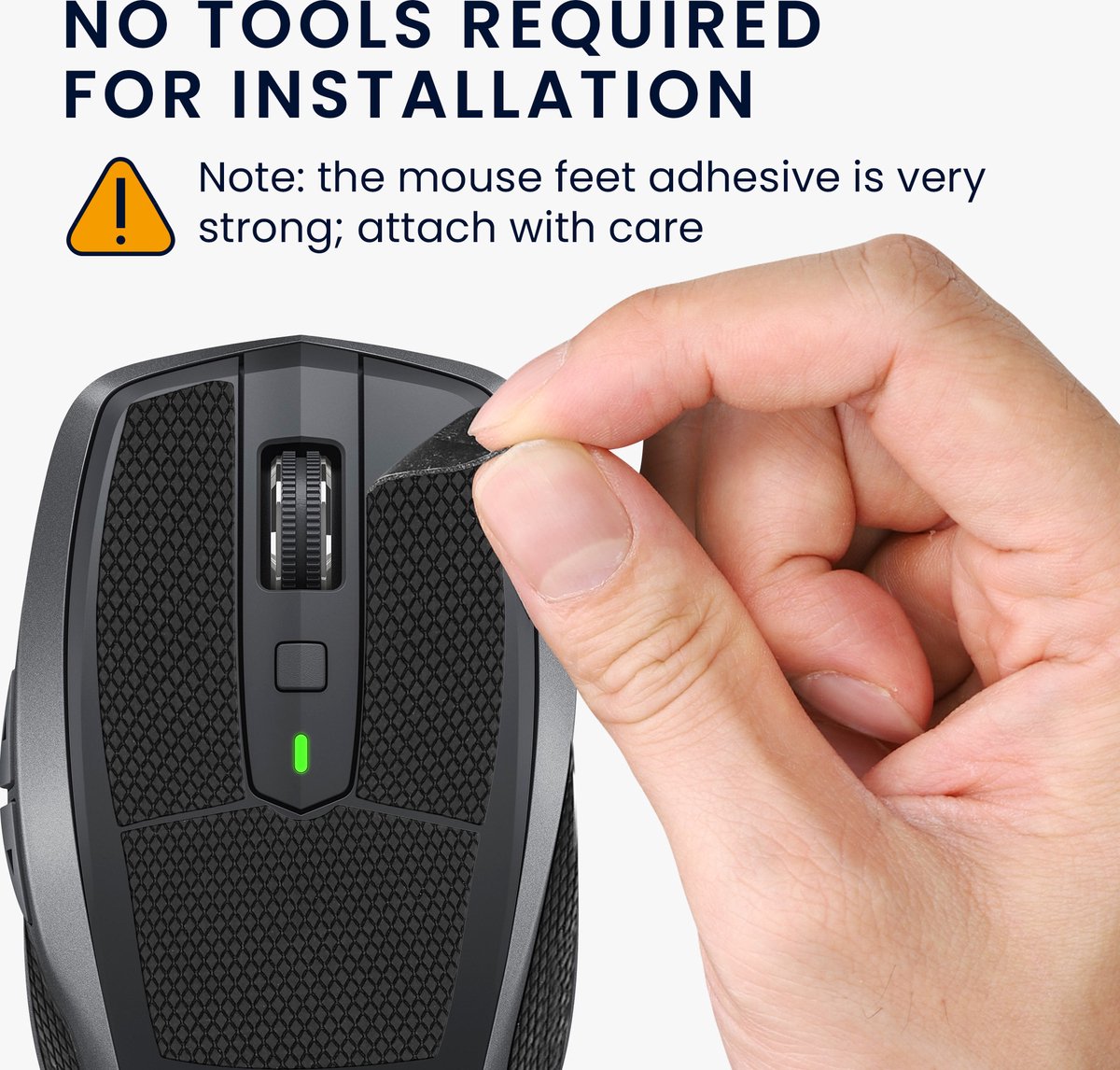 Bande Antidérapante Kwmobile Pour Souris Logitech MX Master 3S - Similicuir Noir