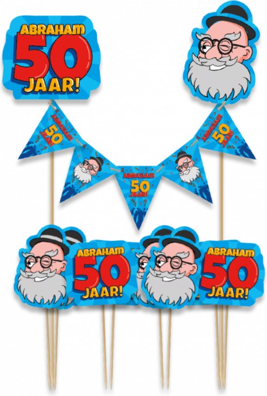 Paperdreams - Abraham - Taartdecoratie set - 9 stuks