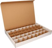 Haaraccessoires opbergen sorteerdoos/box/bak - opbergdoos voor elastiekjes - met 54x 6 cm vakken