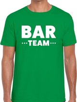 Bar team / personeel tekst t-shirt groen heren 2XL