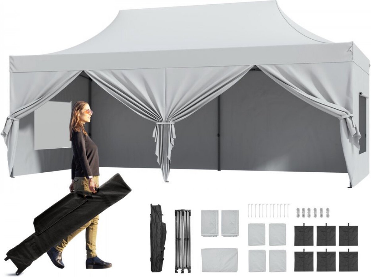 Paviljoen Partytent Opvouwbaar Opbergtas Partytent 12-16 personen Pop-Up Tent