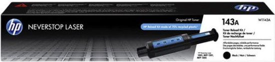 Kit de recharge de toner laser noir HP 143A Neverstop authentique