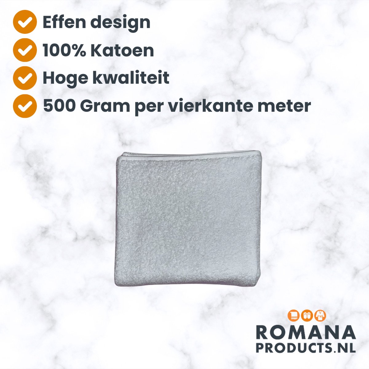 Romana Products Hotelhanddoek - Luxe Badhanddoek - Wit- 50cm x 100cm - Zacht en Absorberend