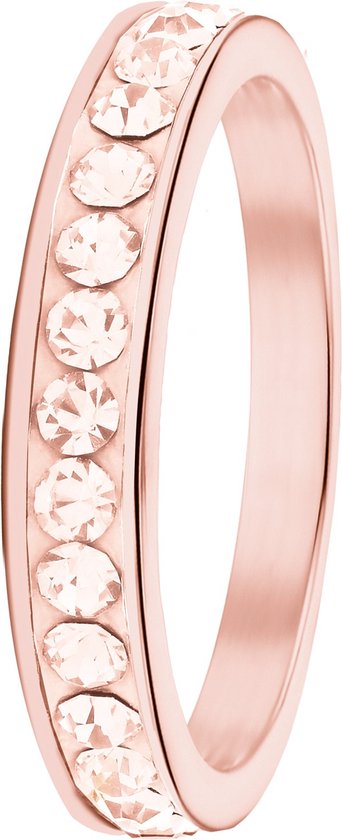Bague enfant en acier rose cristal pêche clair