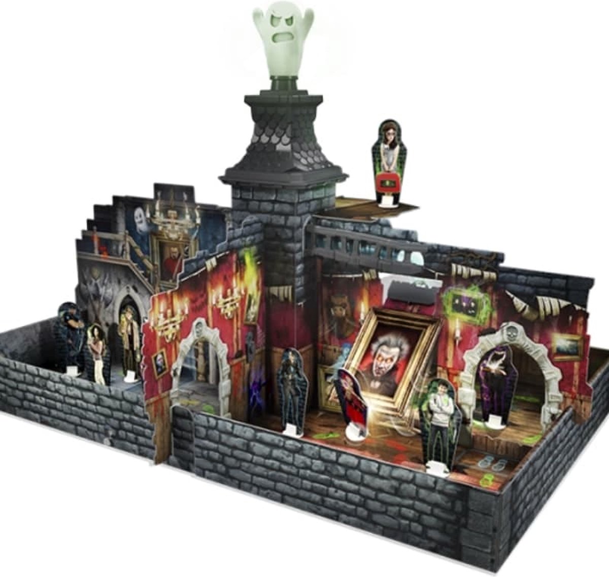 999 Games - Spookslot - Bordspel - Prachtig 3D-kasteel met 4 bewegende vallen - Kinderspel - Gezelschapsspel - Klassiek bordspel — afbeelding 18