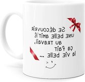 Humor colleague mug funny message friendship retirement work office friend husband wife birthday Christmas - Dino mugs smile awakening